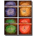 Are you looking for information about abstract painting Kielen 'Four What It's Worth' Contemporary Canvas Art