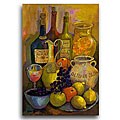 Hand Painted 'Still Life Living' Canvas Art