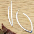 Sterling Silver Polished Oval Hoop Earrings (Mexico)
