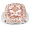 Michael Valitutti 14k Gold 1ct TDW Diamond Morganite Ring (I, SI)
