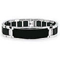 Stainless Steel Men's Rubber ID-style Bracelet