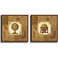 Pela Design 'Globe' Canvas 2-piece Set