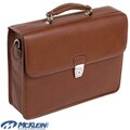 McKlein Ashburn Brown Leather Laptop Briefcase