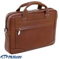 McKlein Brown Bronzeville Leather Laptop Briefcase