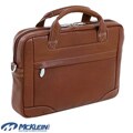 McKlein Brown Bridgeport Large Leather Laptop Briefcase