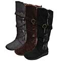 Adi Designs Women's Faux Fur Microsuede Boots