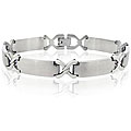 Stainless Steel Men's X-design Link Bracelet