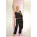 Popsi Lingerie Sateen Long Pants Pajama Set