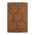 Handcrafted Flora Moderna Orange Wool Rug (2'6 x 8')