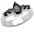Sterling Silver and Blue Sapphire Ring