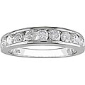 14k White Gold 1ct TDW Diamond Semi Eternity Band (H-I, I1-I2)