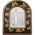 Hand-painted Black Leather Picture Frame