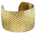 Goldplated Stainless Steel Textured Cuff Bracelet