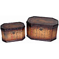 Set of 2 Eight-sided Landscape Storage Boxes (China)