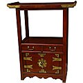 Handmade Pagoda-top Wood Telephone Table (China)