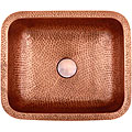 Ticor Undermount Hammered Copper Vanity Bathroom Sink