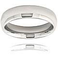 Domed Polished Titanium Comfort Fit Band