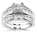 14k Gold 1ct TDW Princess Diamond Bridal Ring Set (H-I, I1-I2)