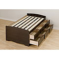 Everett Espresso 6-drawer Platform Twin Bed