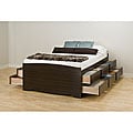 Everett Espresso Queen 12-drawer Platform Bed