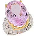 Michael Valitutti 18k Gold Kunzite/ 3/8 TDW Diamond Ring (G-H, VS-SI)
