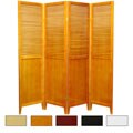 Wooden Beadboard 4-panel Room Divider (China)