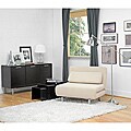 Jolene Cream Fabric Convertible Chair/ Day Bed
