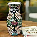 Ceramic 'Rising Sun' Vase (Mexico)