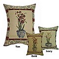 'Potting Flower' Tapestry Throw Pillows (Set of 2)