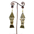 Brass Trapezoids #15 Earrings (Kenya)