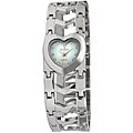 Peugeot Women's Silvertone Open-link Heart Dial Watch