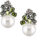 18k Gold South Sea Pearl/ 1/2ct TDW Diamond Earrings (G-H-I, SI) (15-16 mm)