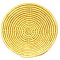 Natural-colored Spokes-design Coil Basket (Uganda)