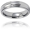 Titanium Polished Domed Grooved and Ridged Edge Ring