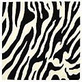 Handmade Soho Zebra Wave White/ Black New Zealand Wool Rug (8' Square)