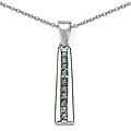 Sterling Silver Genuine Green Sapphire Necklace