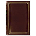 Pioneer European Bonded Red Leather 3-ring Bi-directional Memo Album with 60 ...