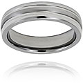Titanium Men's Grooved Ring