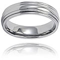 Men's Titanium Grooved and Polished 5-mm Ring