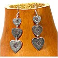 Silver Graduated 3-heart Earrings (Thailand)