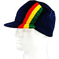 Iced Out Gear Navy Blue Jamaican-style Visor Beanie