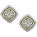 Silver and 10k Gold 1/4ct TDW Diamond Earrings (J-K, I3)