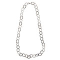Silvertone 36-inch Adjustable Oval Link Necklace