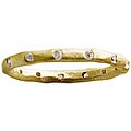 14k Goldplated Freeform Cubic Zirconia Eternity Band