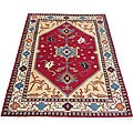 Persian Tabriz Burgundy/ Ivory Rug (7'3 x 10'6)