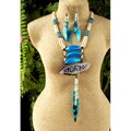 Turquoise Hammer Shell 3-piece Jewelry Set (Philippines)
