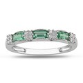 10k Gold Emerald and 1/10ct TDW Diamond Ring