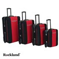 Rockland Polo Equipment Red/Black 4-piece Luggage Set