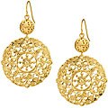 Nexte 14k Goldplated Filigree Ball and Disc Earrings