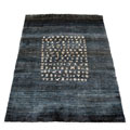 Free correlative roadmap for Persian Nain rug Persian Handcrafted Gabbeh Navy Wool Rug (5'1 x 7'10)